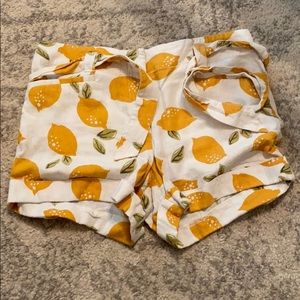 LOFT Lemon Tie Waist Shorts